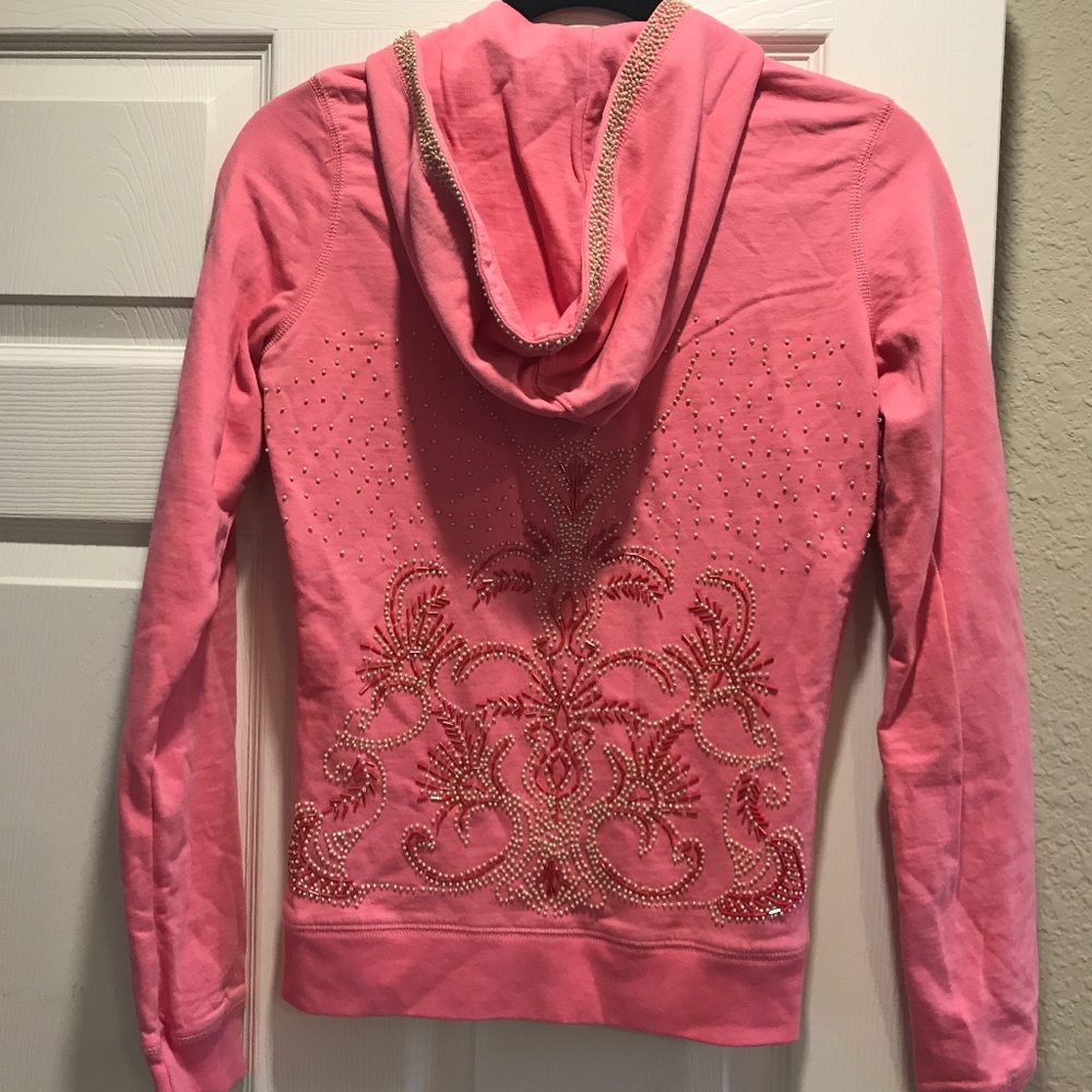 Twisted Heart Zip up Jersey Hoodie